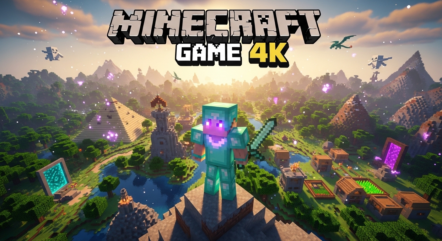 Free Minecraft thumbnail template - Underground mining adventure with diamond tools and cave exploration theme